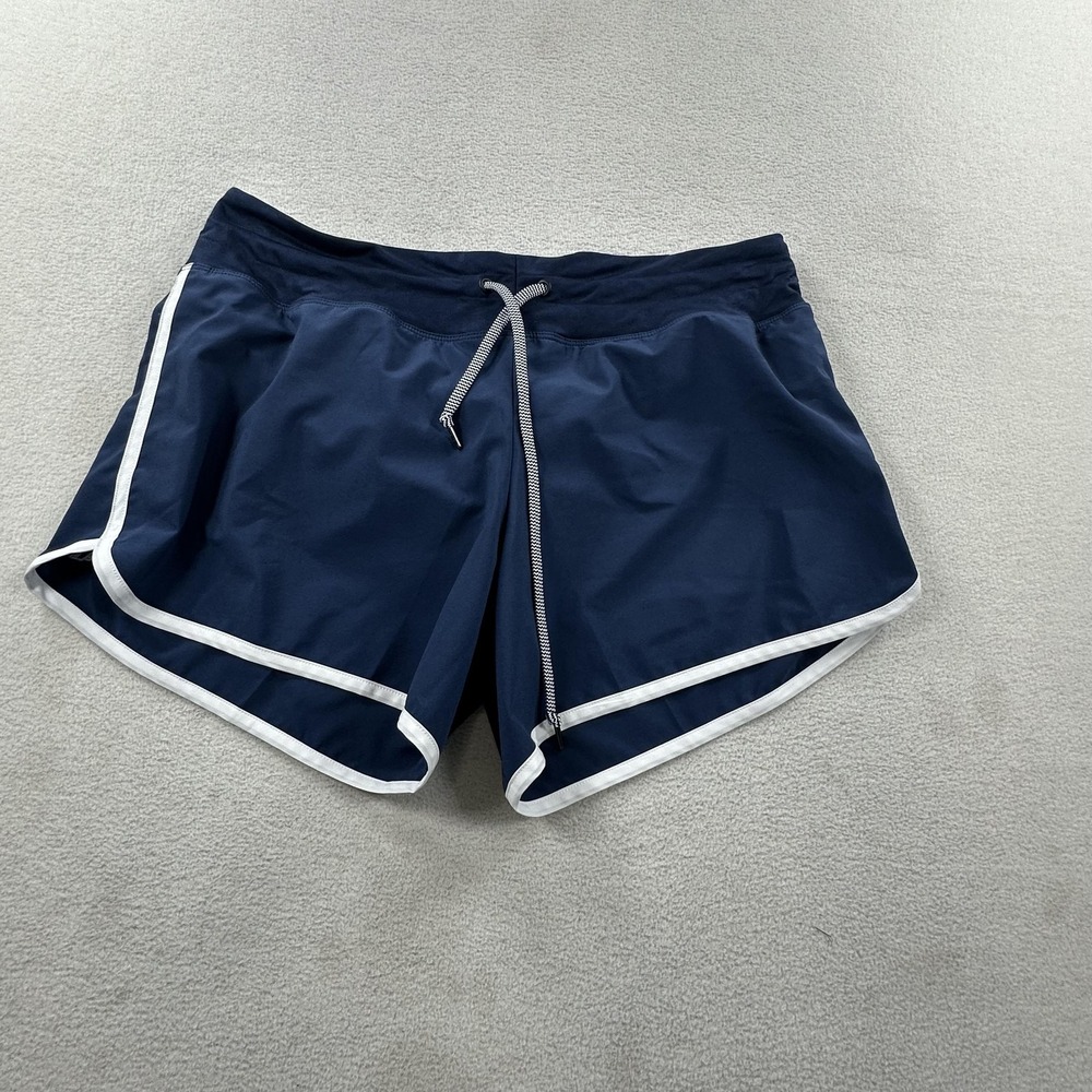Rabbit Shorts Womens Large Navy Surf 'n Turf 2.5" Lined Drawstring Athletic